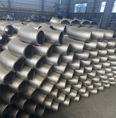 JIS LR Thép hợp kim khuỷu tay thép cacbon A234 WP5 90 độ liền mạch