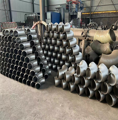 Butt hàn 90 độ Phụ kiện ống thép DN15 JIS B2313 Thép carbon liền mạch