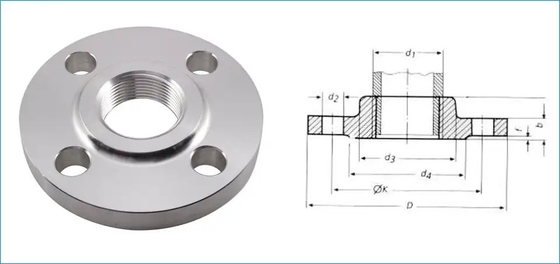 ASME B16.5 Rèn A105N Mặt bích bằng thép carbon NPT / BSPT Mặt bích có ren